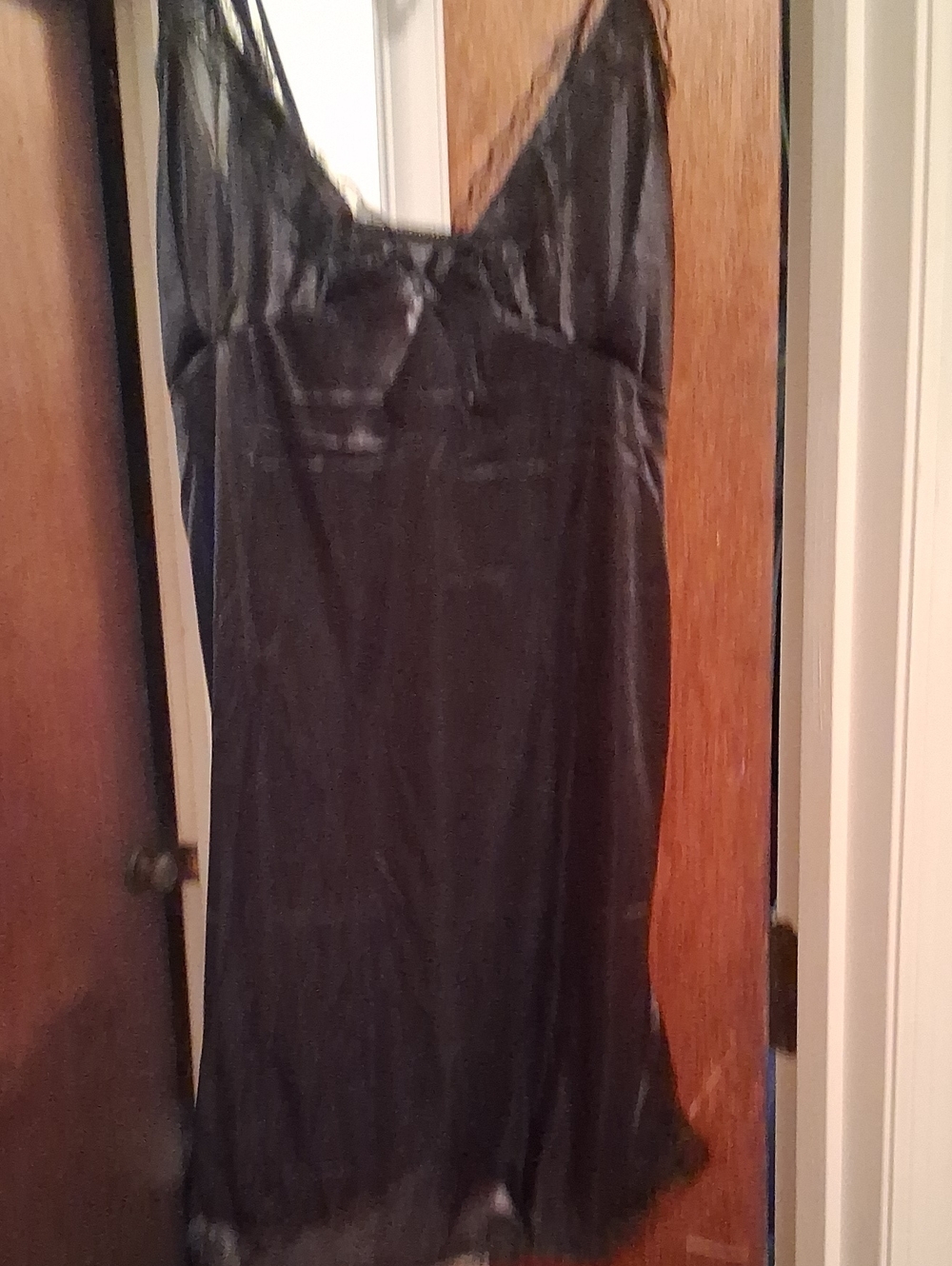 Black Satin Slip Dress